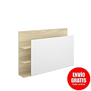 Dekit Cabecero de cama Tori (L x An: 19,2 x 105,2 cm, Blanco/Roble claro, Específico para: Cama de 90 cm.)