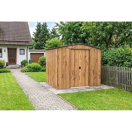 Duramax  Gerätehaus DURAMAX Metall 2,6x1,8m Holzoptik