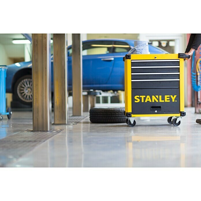 Stanley Carro portaherramientas STMT1-74305 (L x An x Al: 68 x 85,5 x 47, Chapa de acero, Amarillo / negro)