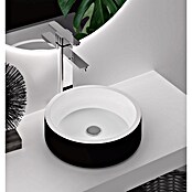 Lavabo de sobremesa Apolo (37 x 37 cm, Sin desbordamiento, Negro/Blanco) | BAUHAUS