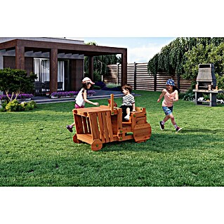 Funky Combo Spielhaus Traktor (L x B x H: 168 x 94 x 116 cm, Braun)