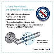 Diamond Doors Zimmertürgarnitur L-Form Premium (Edelstahl, L-Form, Profilzylinder) | BAUHAUS