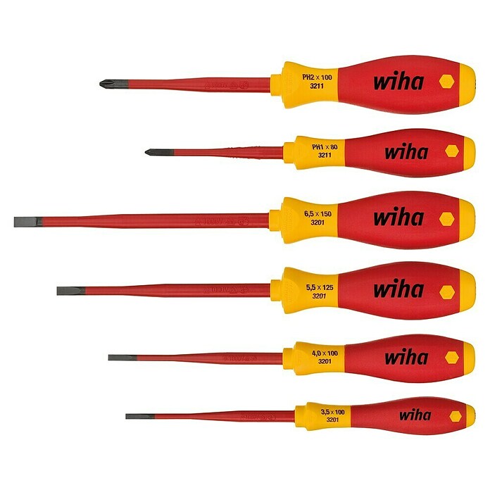 Wiha Schraubendreher-Set SoftFinish electric slim (6-tlg.)