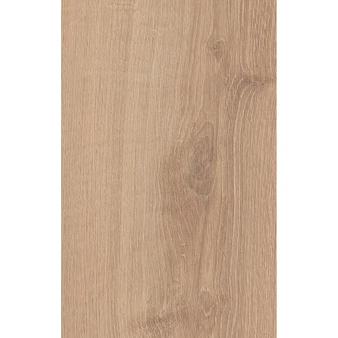 Krono Original Laminat Atlantic 8 - Beige Parioli Oak, Landhausdiele, 1.288 x 195 x 8 mm - Hellbraune Holzmaserung mit natürlichen Mustern und Ästen.