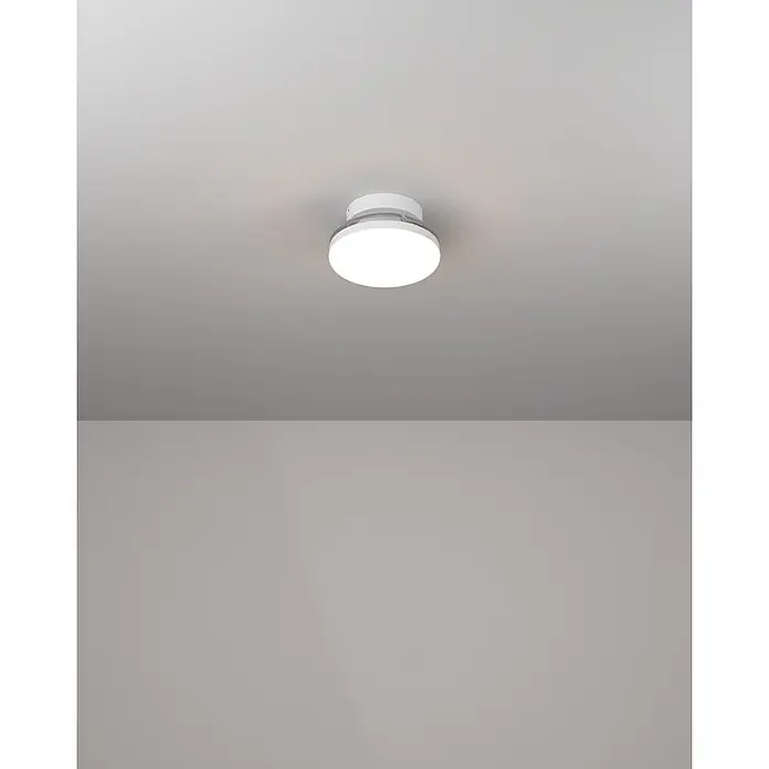 Eglo Deckenventilator Hovley - Weiß, 41 cm, Warmweiß - Beleuchtete weiße runde Deckenleuchte.