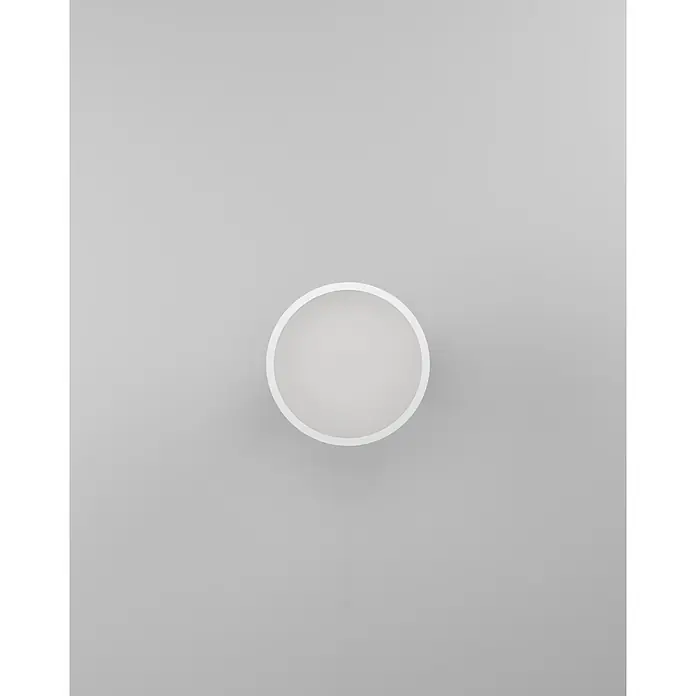 Eglo Deckenventilator Malpica - Weiß, 63 cm - Leerer, weißer, runder Behälter von oben gesehen.
