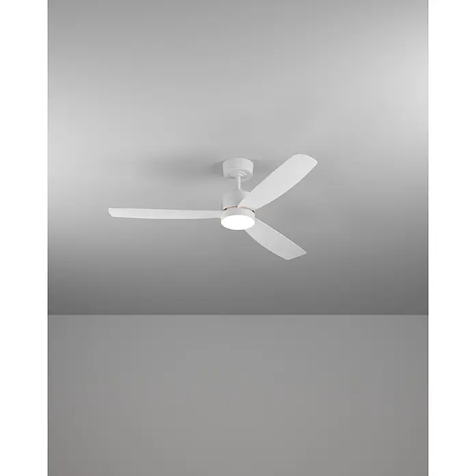 Eglo Deckenventilator Bonassola - Weiß, 132 cm - Weißer Deckenventilator mit integrierter LED-Beleuchtung.