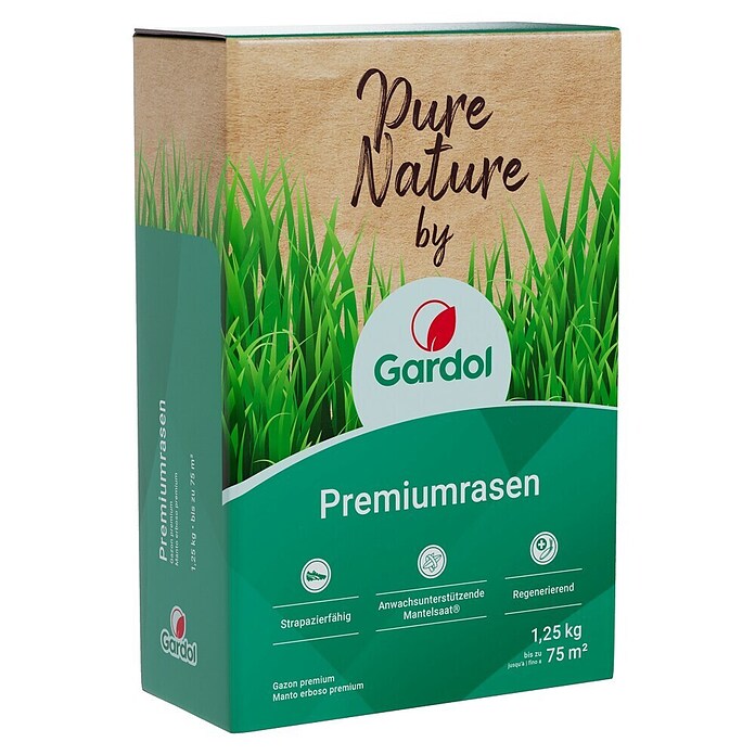 Gardol Rasensamen Premiumrasen (1,25 kg, Saatgut ausreichend für: 75 m²) | BAUHAUS