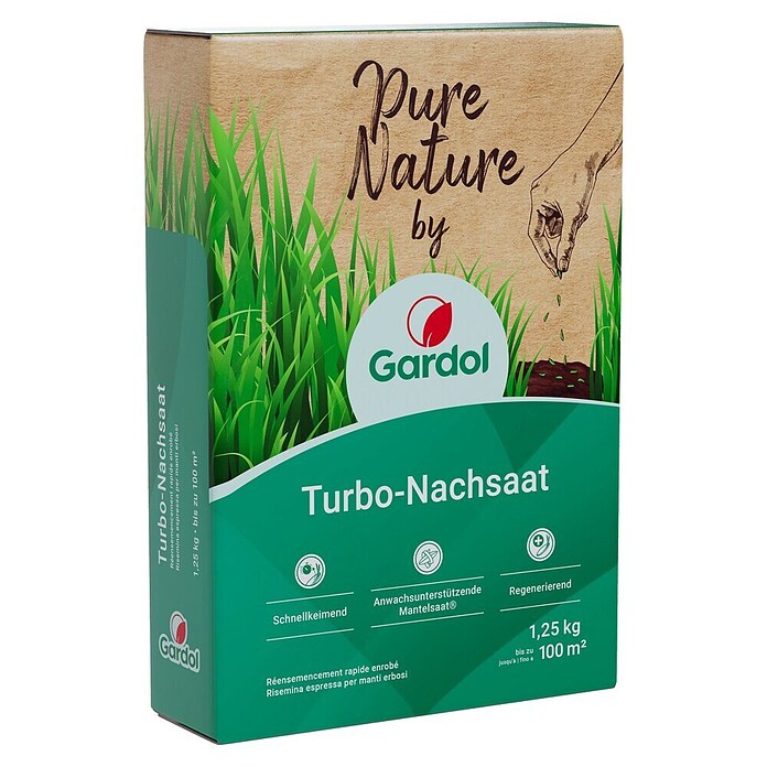 Gardol Nachsaat-Rasen Turbo (1,25 kg, Saatgut ausreichend für: 100 m²) | BAUHAUS