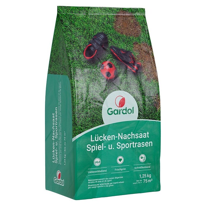 Gardol Nachsaat-Rasen Spiel- & Sprot (1,25 kg, Saatgut ausreichend für: 75 m²) | BAUHAUS