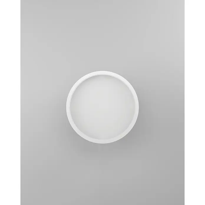 Eglo Deckenventilator Malpica - Weiß, 98 cm - Weißer, leerer, runder Teller von oben gesehen.