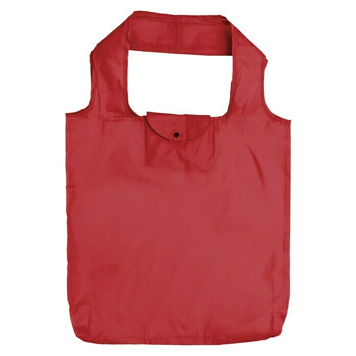 Einkaufstasche faltbarL x B: 60 x 40 cm, Polyester, Rot Front View