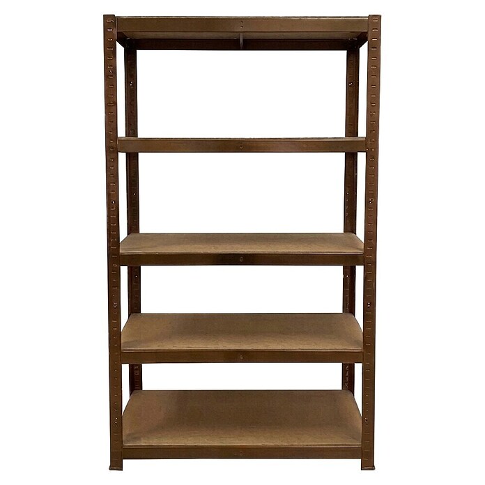 Metalen stellingkast ERRO (H x B x D: 180 x 90 x 40 cm, Draagvermogen per legbord: 175 kg, Aantal legborden: 5 st., Insteken, Koper) | BAUHAUS