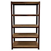 Metalen stellingkast ERRO (H x B x D: 180 x 90 x 40 cm, Draagvermogen per legbord: 175 kg, Aantal legborden: 5 st., Insteken, Koper) | BAUHAUS