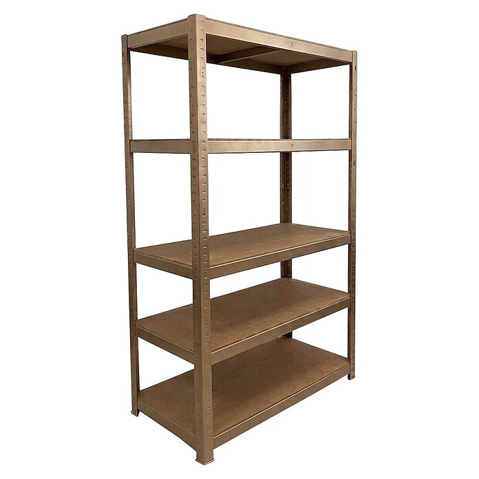 Metalen stellingkast ERRO (H x B x D: 180 x 90 x 40 cm, Draagvermogen per legbord: 175 kg, Aantal legborden: 5 st., Insteken, Koper) | BAUHAUS
