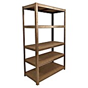 Metalen stellingkast ERRO (H x B x D: 180 x 90 x 40 cm, Draagvermogen per legbord: 175 kg, Aantal legborden: 5 st., Insteken, Koper) | BAUHAUS