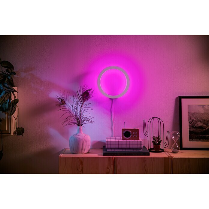 Philips Hue LED-Wandleuchte Sana (20 W, Weiß, L x B x H: 5,2 x 25,5 x 25,5 cm)