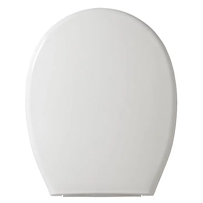 Kiamami Valentina WC-Sitz - Weiß - Weißer, ovaler, glänzender Toilettensitz.