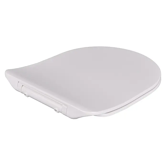 Kiamami Valentina WC-Sitz - Weiß, Mit Absenkautomatik - Weißer WC-Sitz, geschlossen, mit modernem Design und Absenkautomatik.