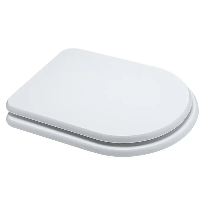 Kiamami Valentina WC-Sitz - Weiß - Weißer, geschlossener Toilettensitz und Deckel.