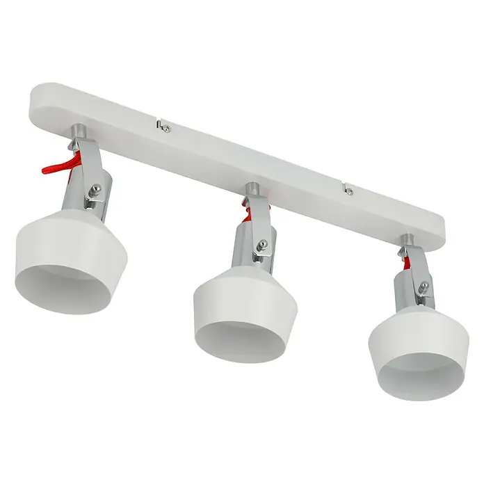 Tween Light Regleta Grado - 12 W, L x An x Al: 45 x 9,5 x 19,2 cm, Blanco, E14 - Lámpara de techo blanca con tres focos para una iluminación interior moderna. Perfecta para salones o pasillos.