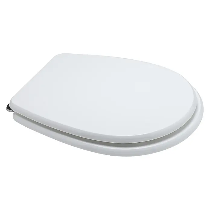 Kiamami Valentina WC-Sitz - Weiß - Weißer Toilettensitz mit geschlossenem Deckel.