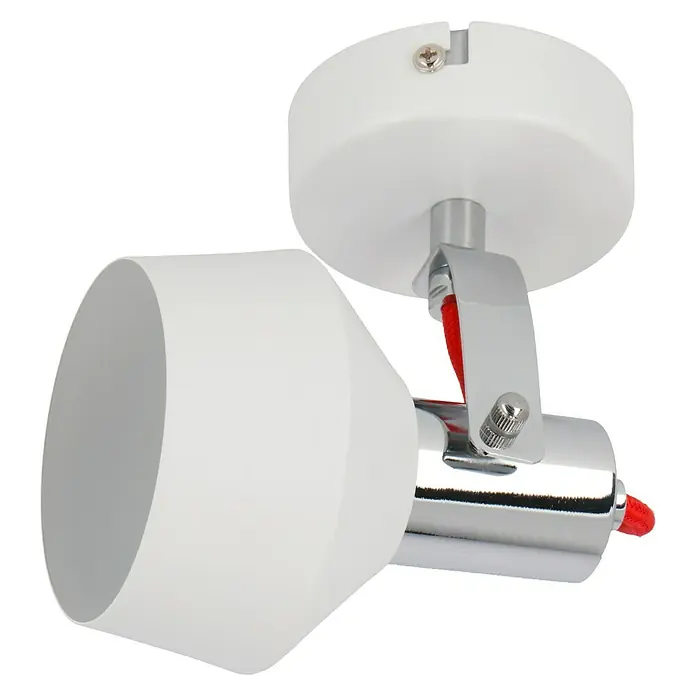 Tween Light Regleta Grado - 4 W, L x An x Al: 13,1 x 9,5 x 19,2 cm, Blanco, E14 - Foco de techo blanco moderno con detalles cromados. Ideal para soluciones de iluminación interior elegantes.