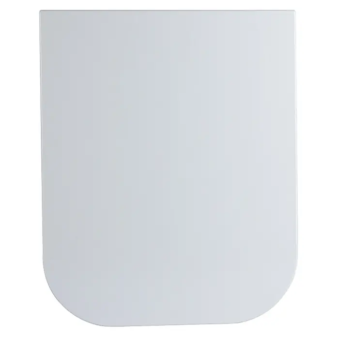 Kiamami Valentina WC-Sitz - Weiß, Mit Absenkautomatik - Weißer D-förmiger Toilettensitzbezug.
