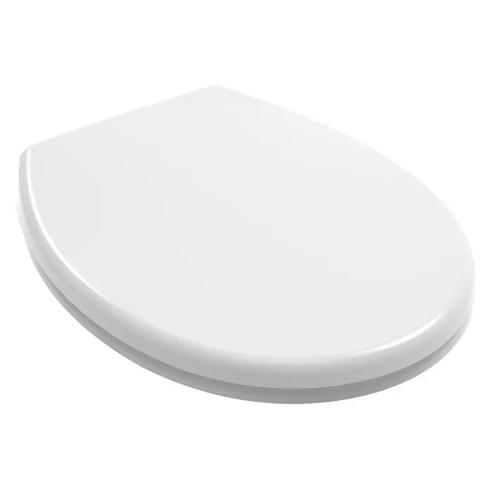 Kiamami Valentina WC-Sitz - Weiß, Mit Absenkautomatik - Weißer, ovaler Toilettensitz.