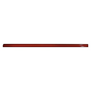 Cenefa para baldosas Listelo pincelado (40 x 2 cm, Rojo, Brillante, Redondeado)