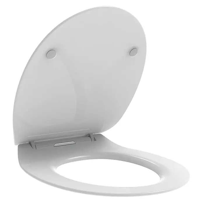 Kiamami Valentina WC-Sitz - Weiß, Mit Absenkautomatik - Weißer WC-Sitz mit Deckel, Soft-Close-Scharnieren und Quick-Release-Funktion.