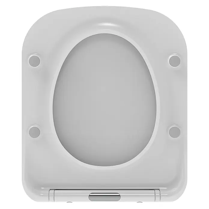 Kiamami Valentina WC-Sitz - Weiß, Mit Absenkautomatik - Weißer Toilettensitz aus Kunststoff mit integrierten Absenkautomatik-Scharnieren.