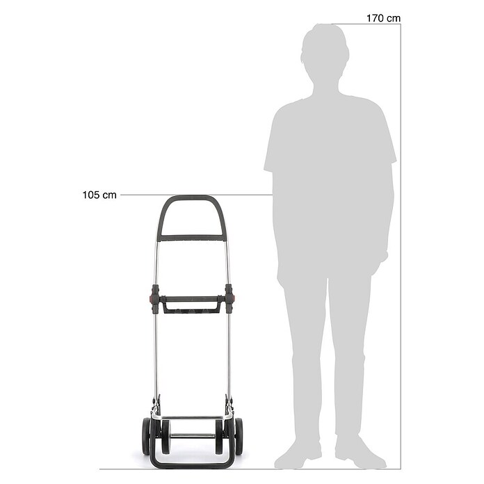 Rolser Carro de la compra I-MAX Chiara (L x An x Al: 45 x 66 x 53 cm, Capacidad de carga: 40 kg, Cuadros azul) | BAUHAUS