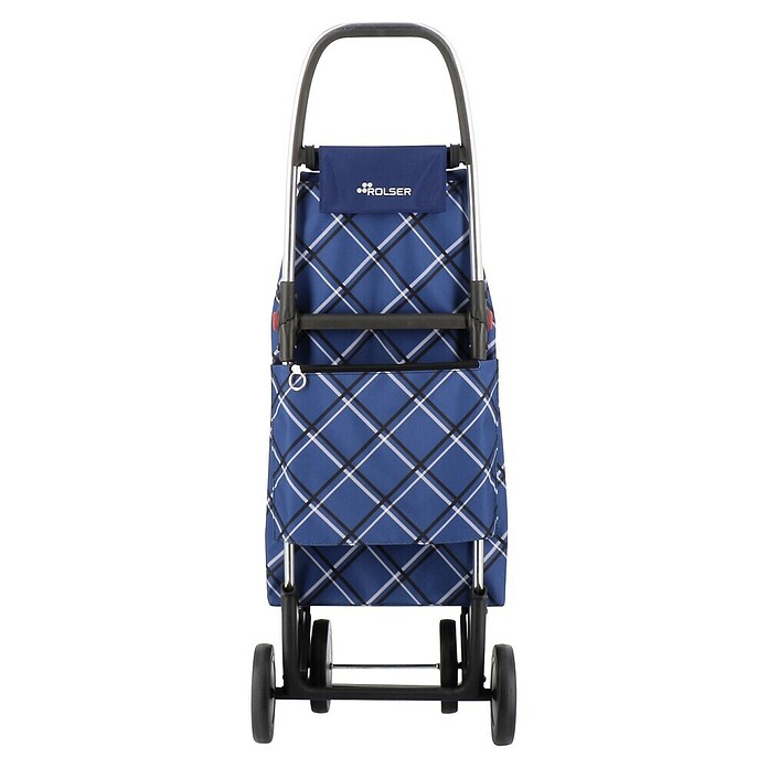 Rolser Carro de la compra I-MAX Chiara (L x An x Al: 45 x 66 x 53 cm, Capacidad de carga: 40 kg, Cuadros azul) | BAUHAUS