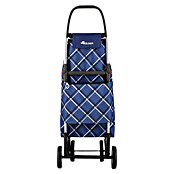 Rolser Carro de la compra I-MAX Chiara (L x An x Al: 45 x 66 x 53 cm, Capacidad de carga: 40 kg, Cuadros azul) | BAUHAUS