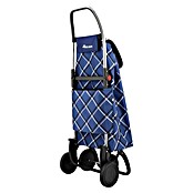 Rolser Carro de la compra I-MAX Chiara (L x An x Al: 45 x 66 x 53 cm, Capacidad de carga: 40 kg, Cuadros azul) | BAUHAUS