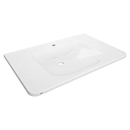KWC  Waschtisch KWC AR Einzelwaschtisch, MEDCARE, MIRANIT, 850x150x550 mm, weiß, Hahnloch