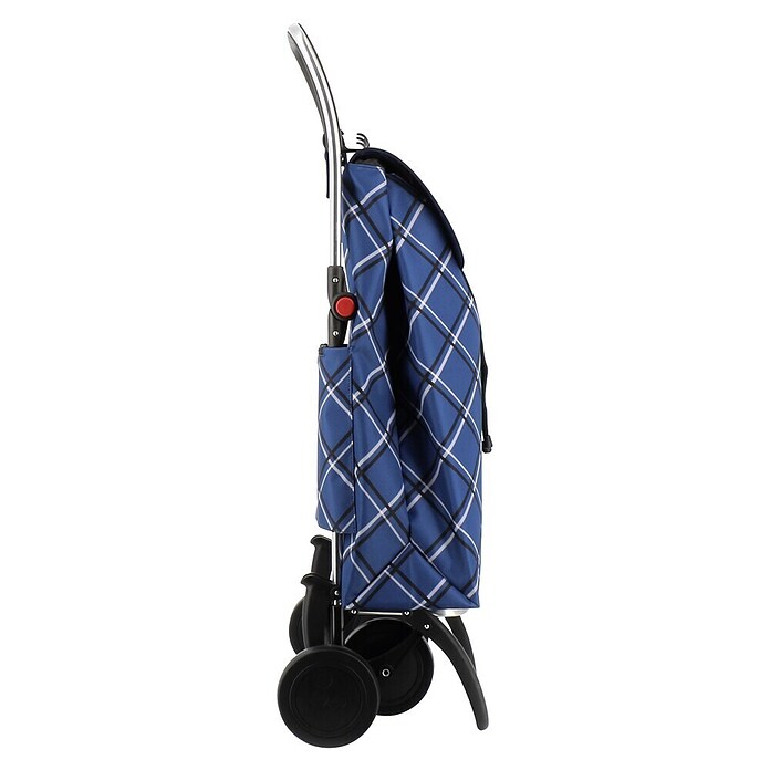 Rolser Carro de la compra I-MAX Chiara (L x An x Al: 45 x 66 x 53 cm, Capacidad de carga: 40 kg, Cuadros azul) | BAUHAUS