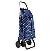 Rolser Carro de la compra I-MAX Chiara (L x An x Al: 45 x 66 x 53 cm, Capacidad de carga: 40 kg, Cuadros azul) | BAUHAUS