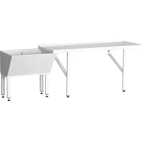 KWC  Waschtisch KWC AR Putztischanlage, SIRIUS, MIRANIT, 2300x805x650 mm, Platte 1600 mm