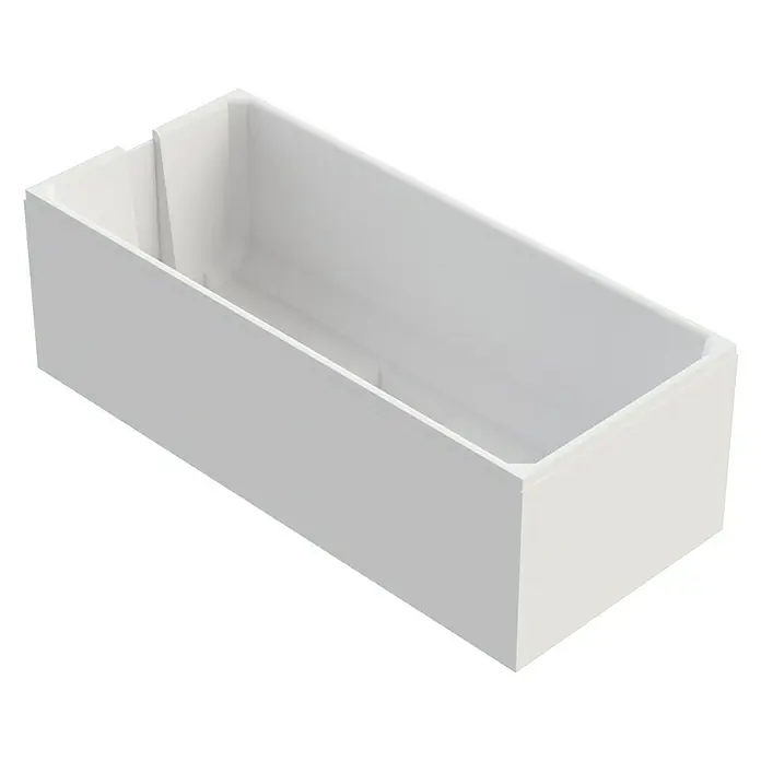 Ottofond Wannenträger Suez - Passend für: Ottofond Badewanne Suez 170 x 80 cm - Ein freistehender, rechteckiger, weißer Badewannen-Duschwannenaufsatz, der eine moderne und minimalistische Ästhetik bietet.