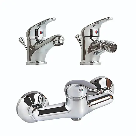 KV 3-teiliges Badarmaturen-Set für Waschtisch, Bidet und Dusche