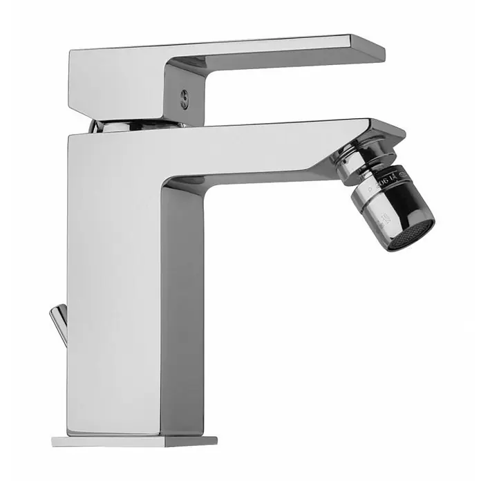 Kiamami Valentina Badewannenarmatur - Silber - Polierter Chrom-Bidetmischer mit integrierter, verstellbarer Sprühdüse und modernem Design.