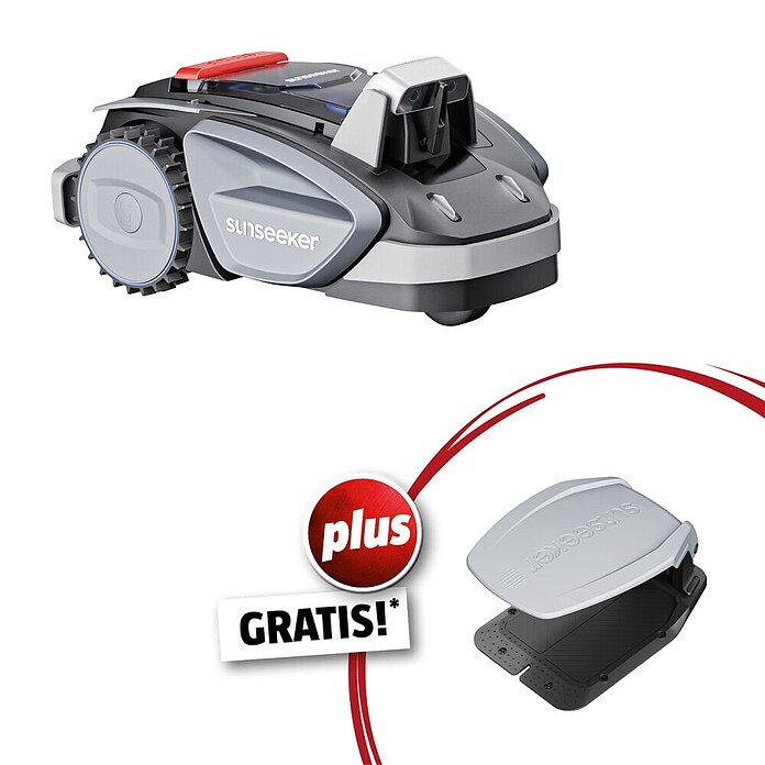Sunseeker Mähroboter-Set V3 inkl. Garage (600 m², Schnittbreite: 18 cm, Kamera-gestützte Navigation) | BAUHAUS
