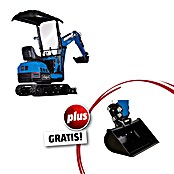 Scheppach Minibagger EXC1400 inkl. Böschungslöffel (8,5 kW, Benzin, Auslegerschwenkbereich: 45 ° - 85 °) | BAUHAUS