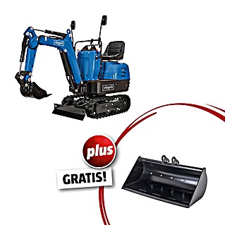 Scheppach Minibagger EXC815 (6 300 W, Benzin, Auslegerschwenkbereich: -70 ° - 70 °)