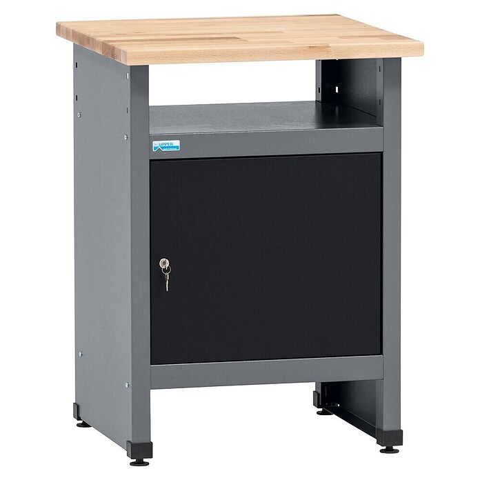 Küpper Stranska miza delovnega pulta  (Do x Š: 60 x 60 cm, Delovna višina: 84 cm, Črna) | Delovni pulti | Oprema za delavnice | Orodja in stroji | Izdelki | BAUHAUS