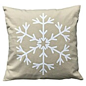 Kussen X-Mas (Snowflake, Beige, 45 x 45 cm, 100 % katoen)