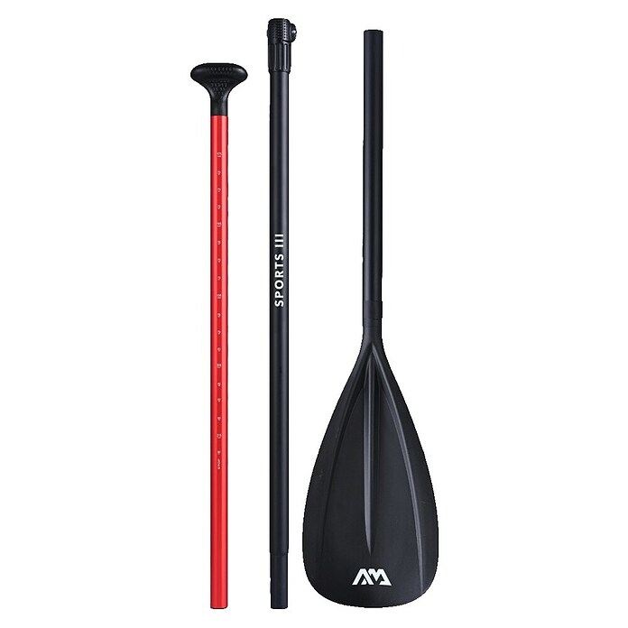 Aqua Marina SUP-veslo Sports III  (1 Kom., 175 cm - 220 cm, Crna, Crvena) | BAUHAUS
