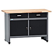 Küpper Radni stol  (D x Š: 60 x 120 cm, Radna visina: 84 cm, Opteretivost: 300 kg, Crno-siva, Broj ladica: 2 Kom.) | BAUHAUS